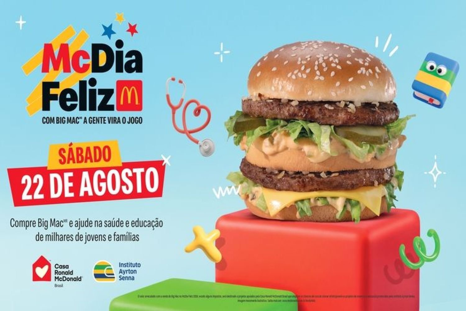 Últimos dias para comprar tíquete do McDia Feliz; campanha acontece em 22 de agosto