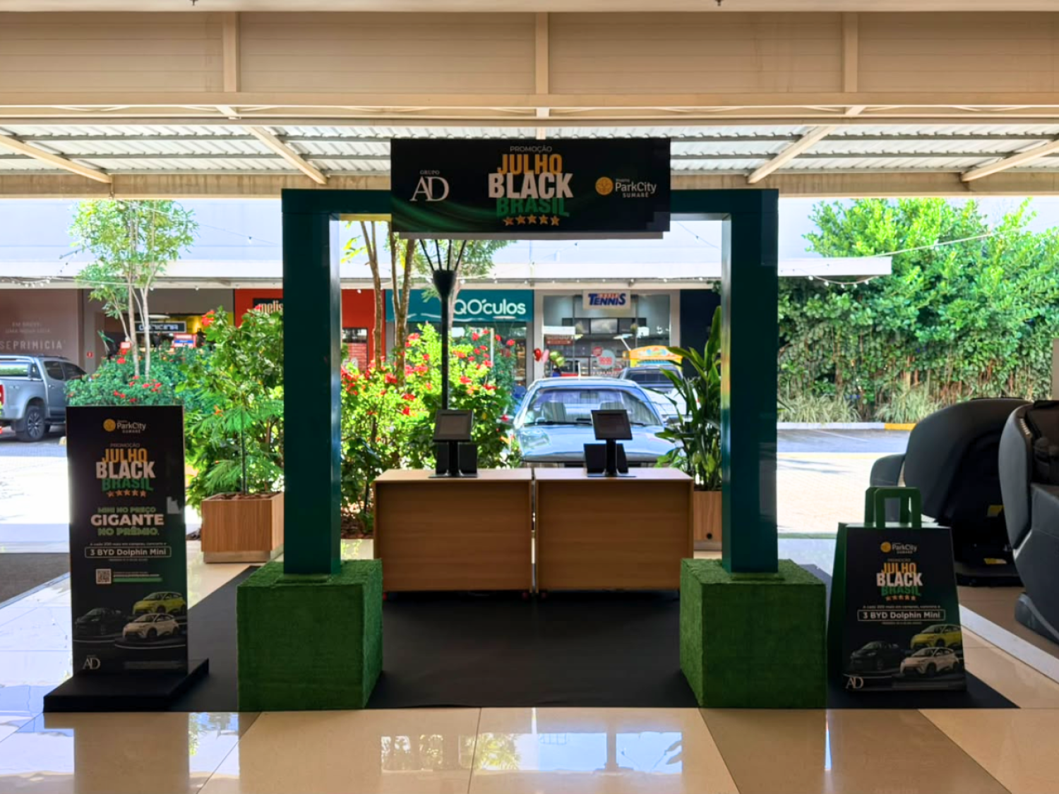 Shopping ParkCity participa da Julho Black Brasil 2026 e sorteia carros elétricos BYD Dolphin Mini