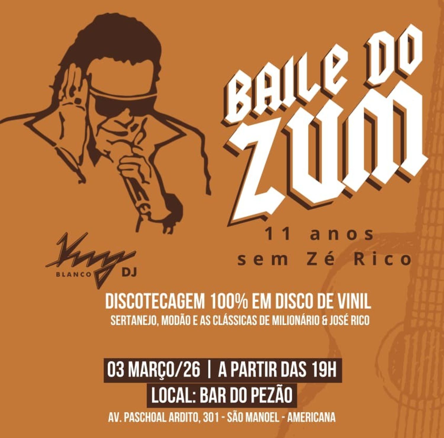 Bar do Pezão recebe hoje o baile do Zum
