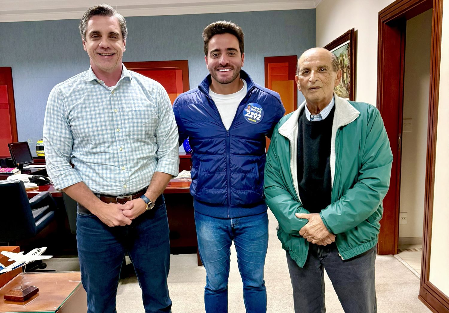 Felipe Sanches recebe apoio do ex-prefeito de Americana Omar Najar